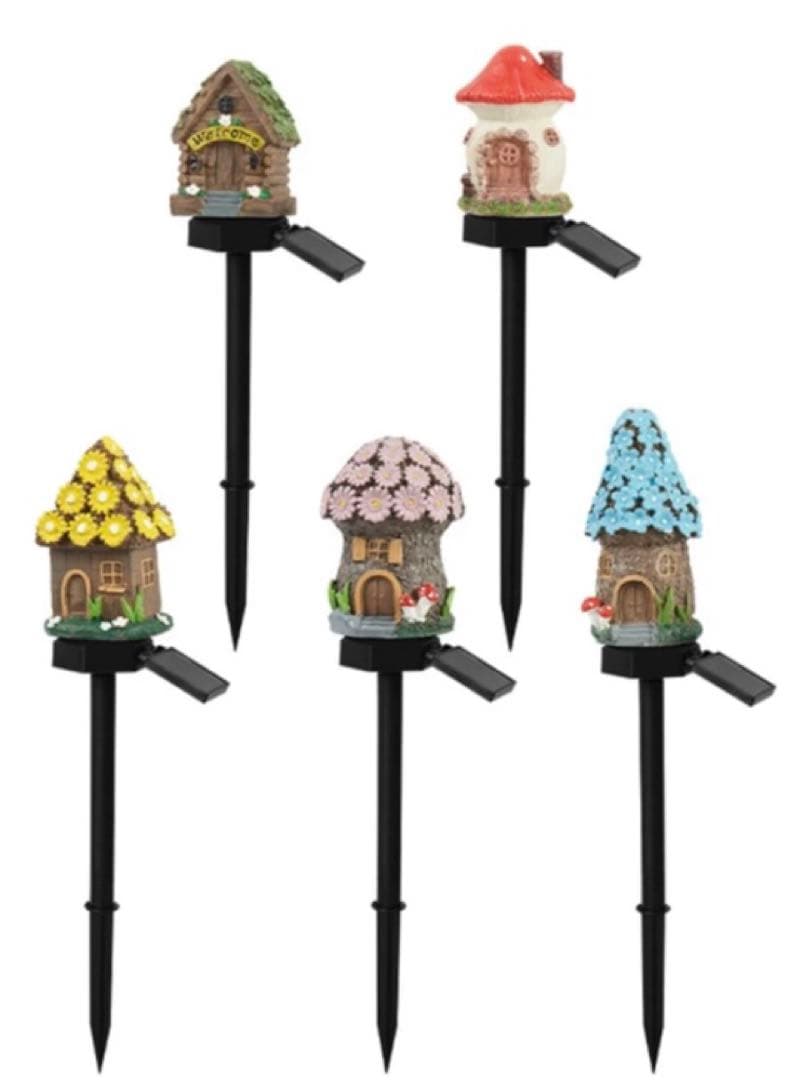 ガーデン　オーナメント　ソーラー　フェアリーハウス