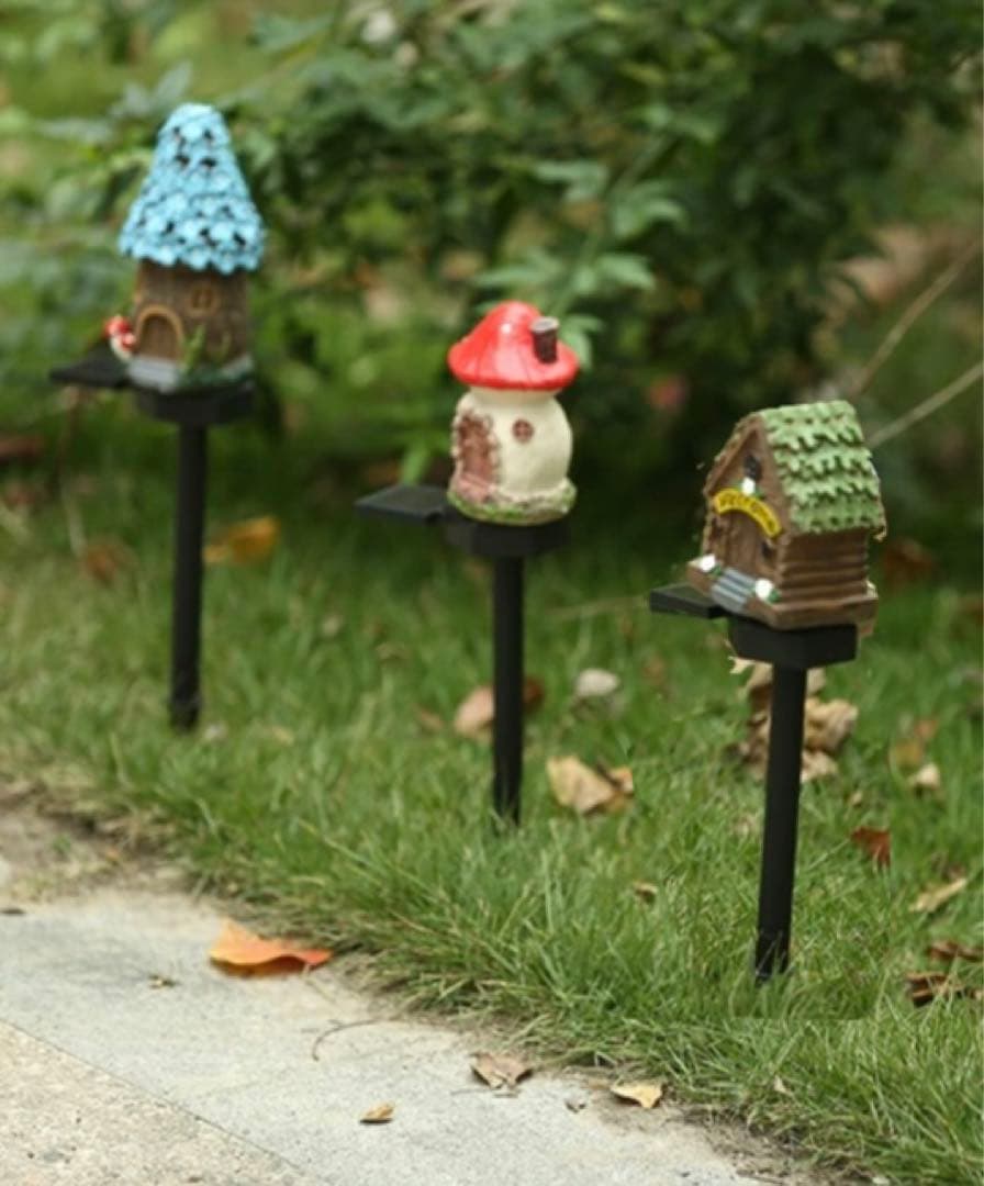 ガーデン　オーナメント　ソーラー　フェアリーハウス