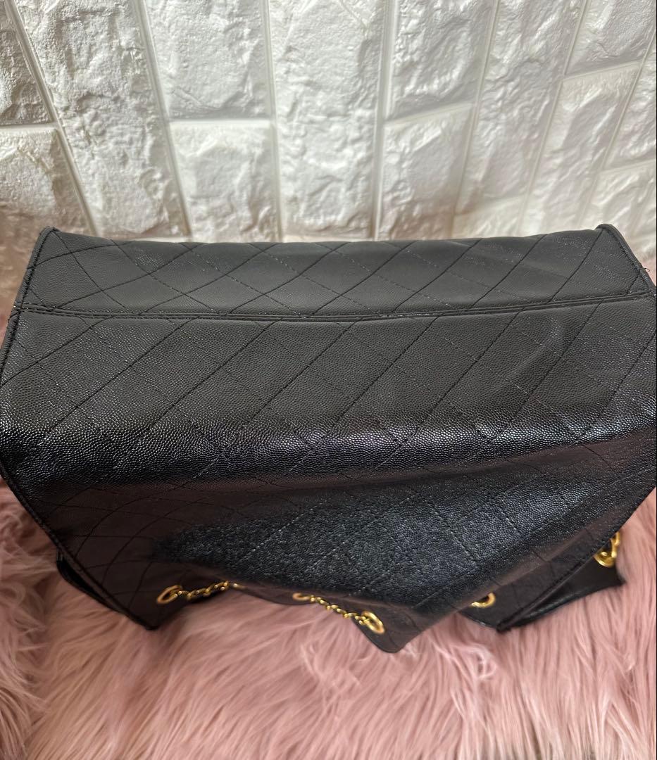 Chanel ノベルティ新品黒 キルティングレザーバッグ