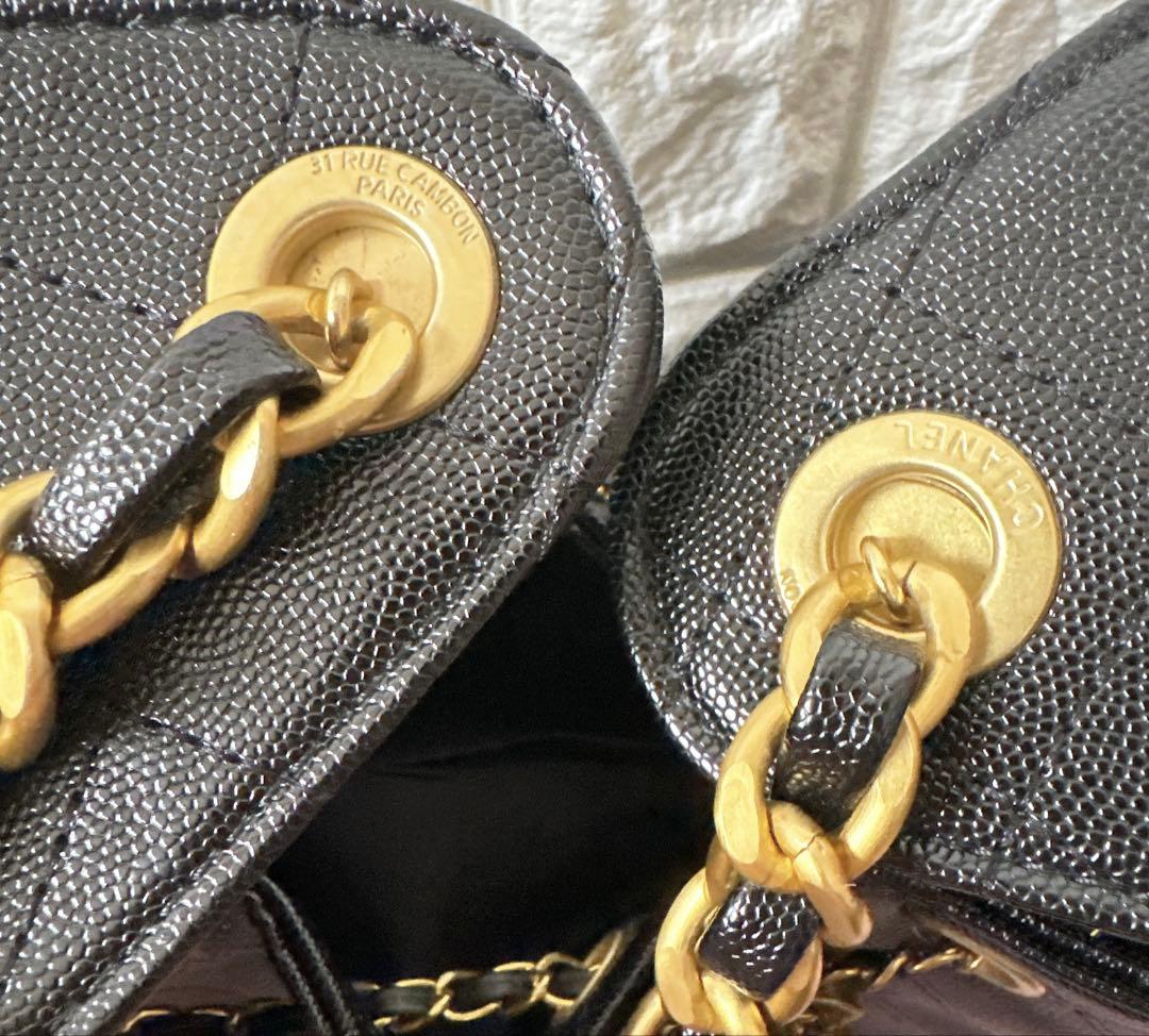 Chanel ノベルティ新品黒 キルティングレザーバッグ