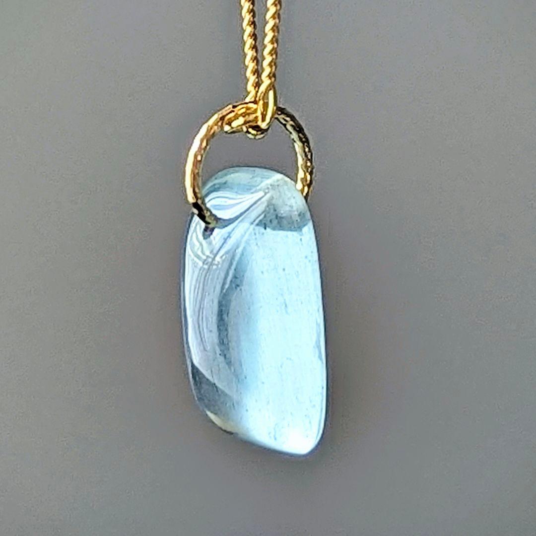 K18 アクアマリン 4.43ct ネックレスチャ―ム ペンダントトップ