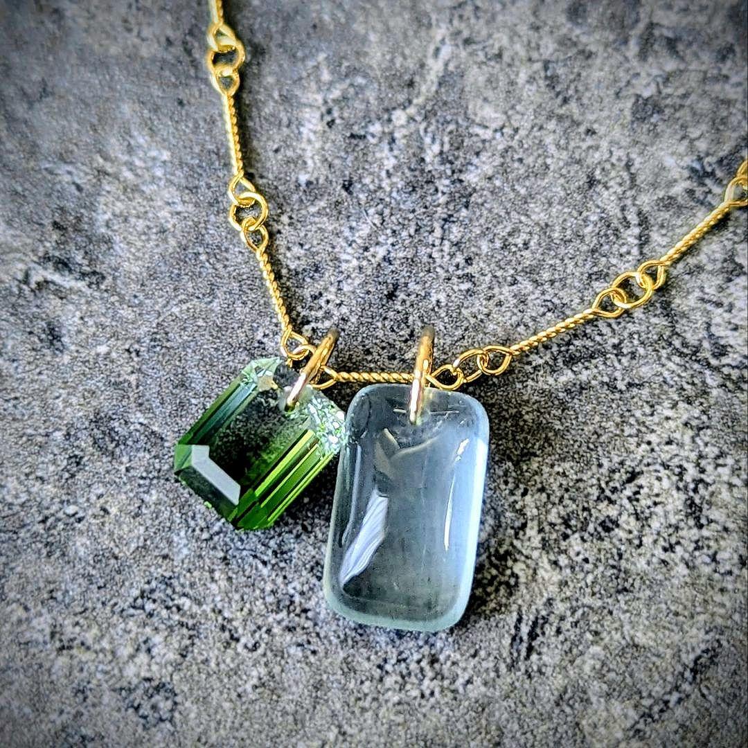 K18 アクアマリン 4.43ct ネックレスチャ―ム ペンダントトップ