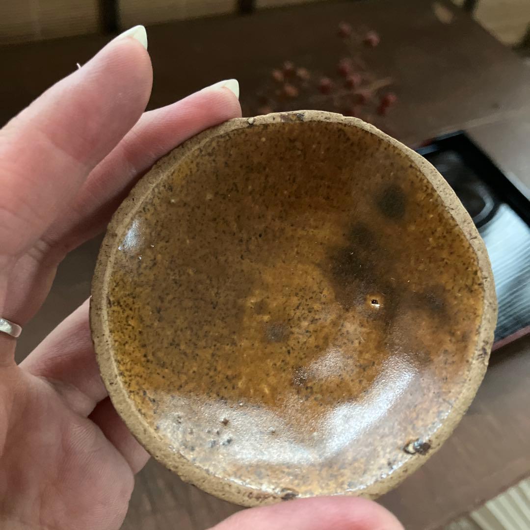 希少　初期伊万里　蛸唐草　紅皿　豆皿 小皿　飴釉 古美術 古道具 アンティーク