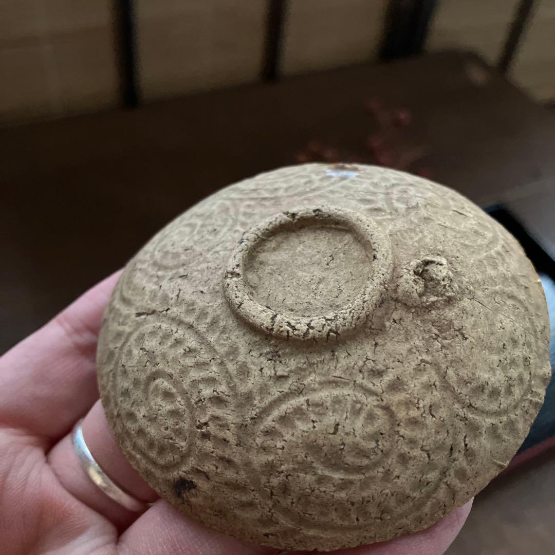 希少　初期伊万里　蛸唐草　紅皿　豆皿 小皿　飴釉 古美術 古道具 アンティーク