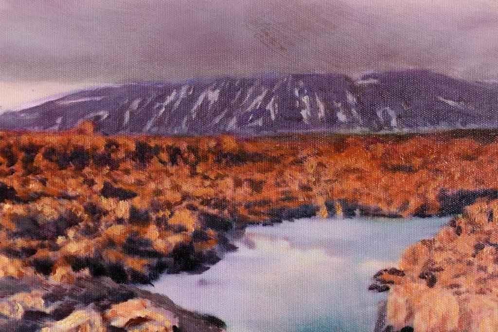 未使用高級ゴールド額付★手書き油絵★外寸約880×660mm 玄関やリビングに6