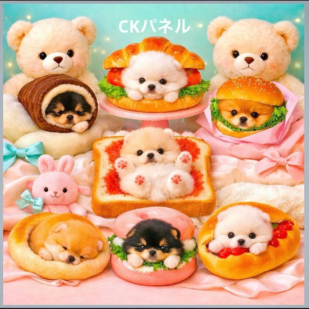 激レアパンチワワ、トイプー、ポメラニアン、パグ、柴犬、マルチーズパネル生地