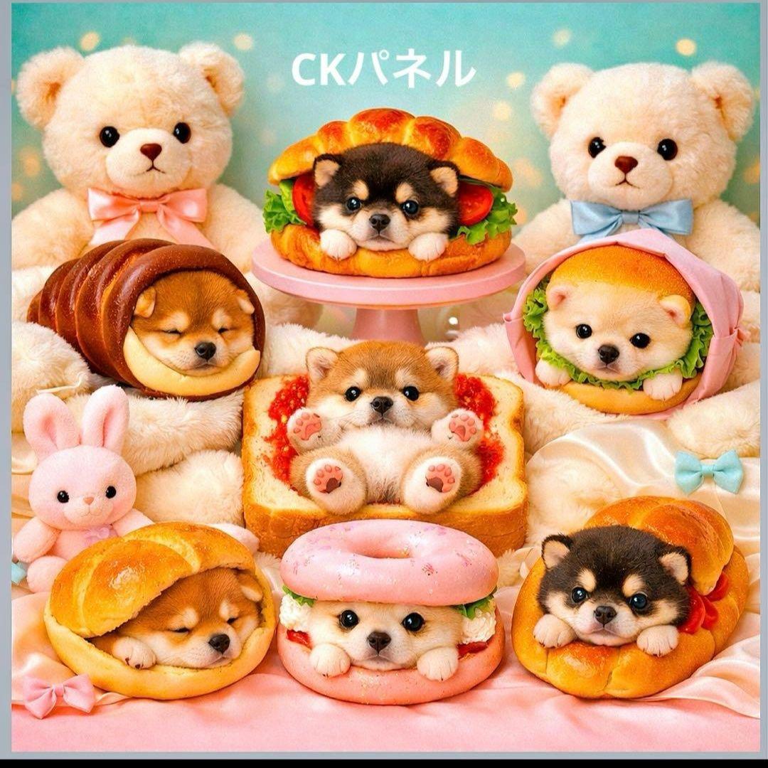 激レアパンチワワ、トイプー、ポメラニアン、パグ、柴犬、マルチーズパネル生地