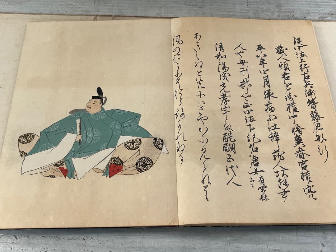 希少版画セット 三十六歌仙絵巻 大正６年 / 和歌 歌人 紀貫之 柿本人麻呂