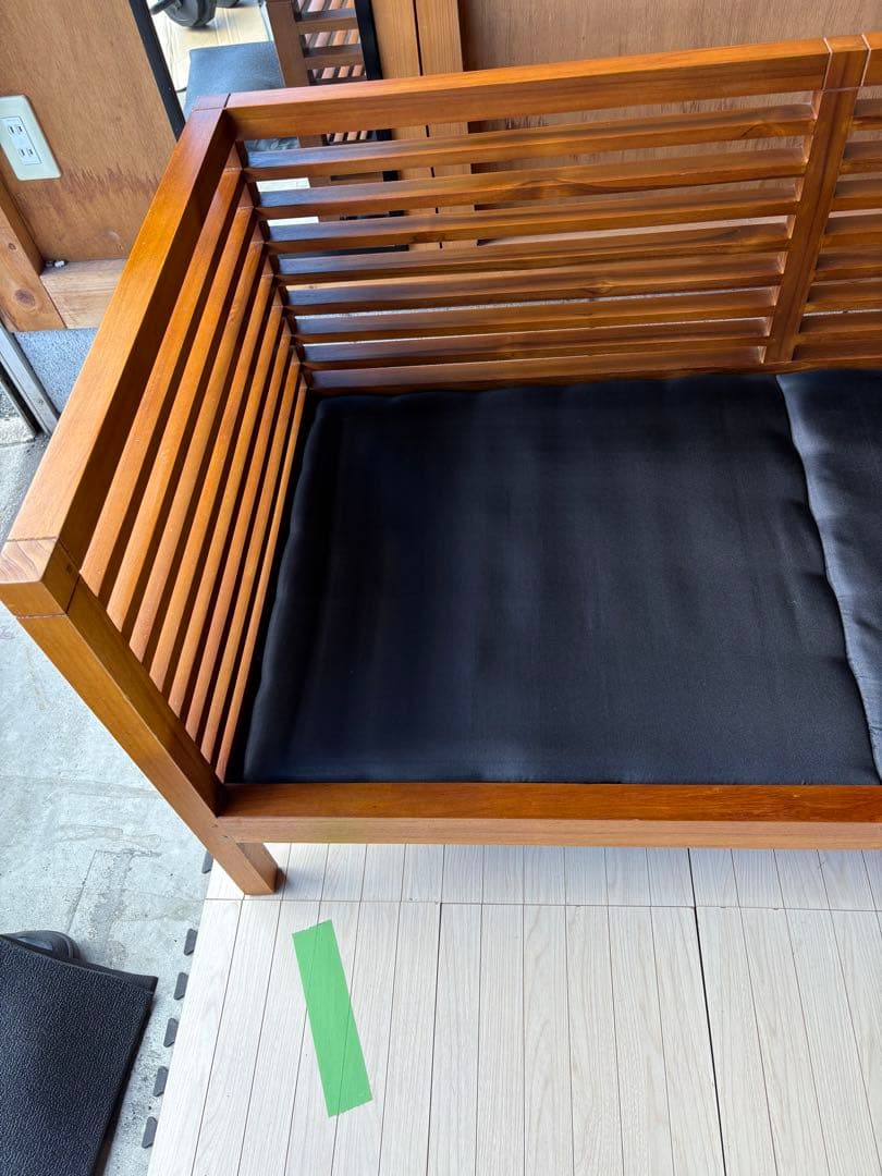 スキャンテーク　ソファ チーク材　LINEAR リニア　交換用カバー付