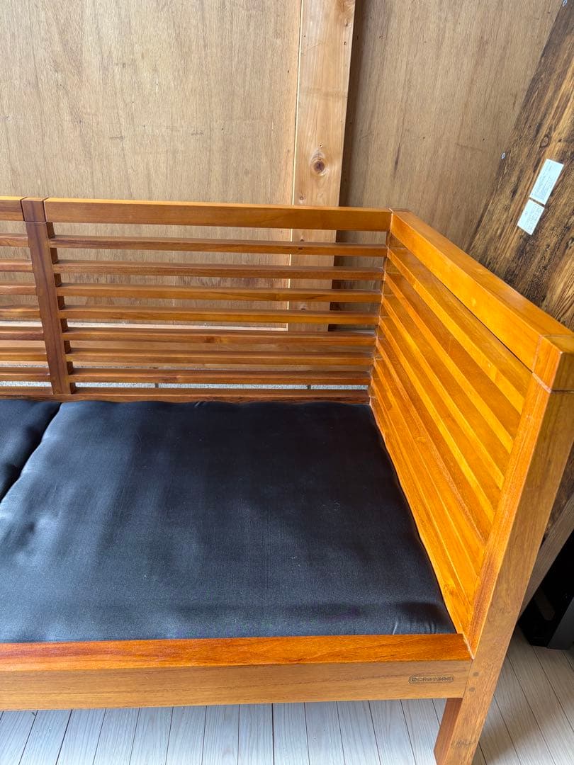 スキャンテーク　ソファ チーク材　LINEAR リニア　交換用カバー付