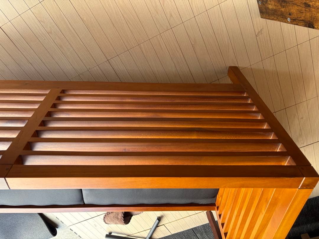 スキャンテーク　ソファ チーク材　LINEAR リニア　交換用カバー付