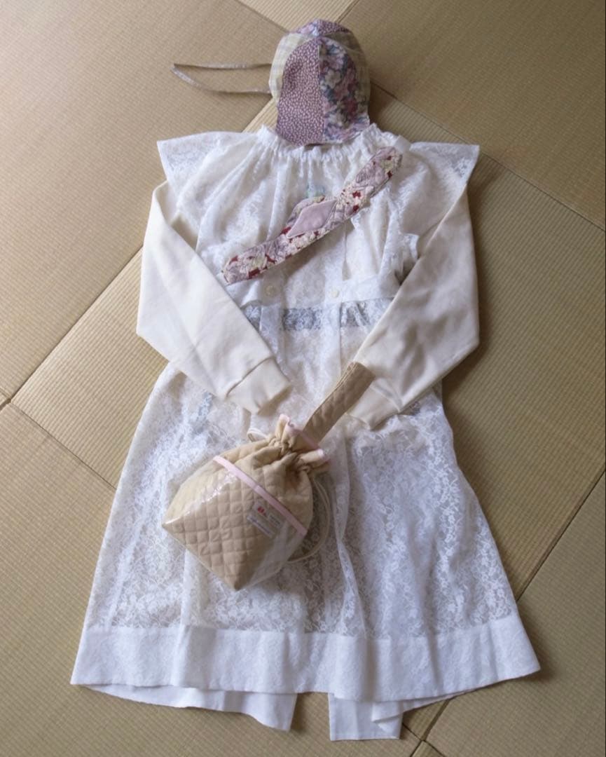 futatsukukuri フタツククリ　巾着バッグ　クリーム　キルティング