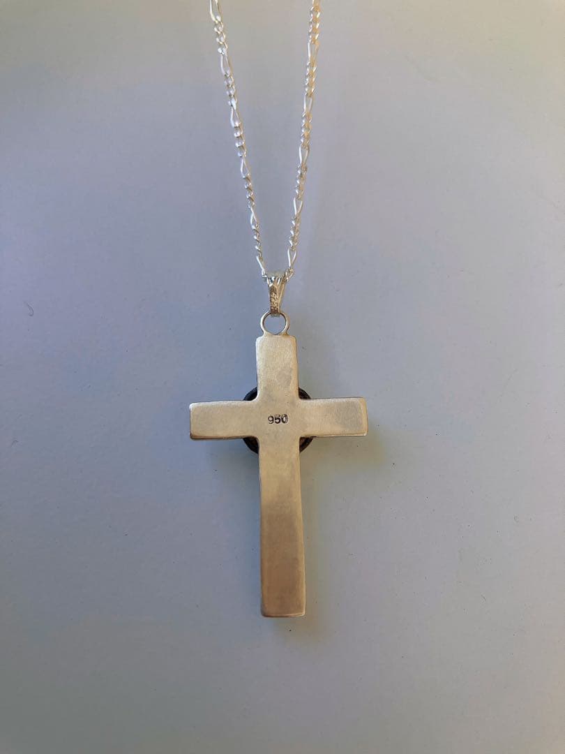 ワイルドホースとクロスのペンダントトップネックレスシルバー925シルバー950