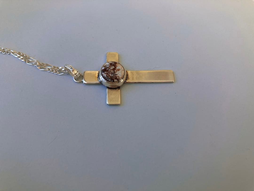 ワイルドホースとクロスのペンダントトップネックレスシルバー925シルバー950