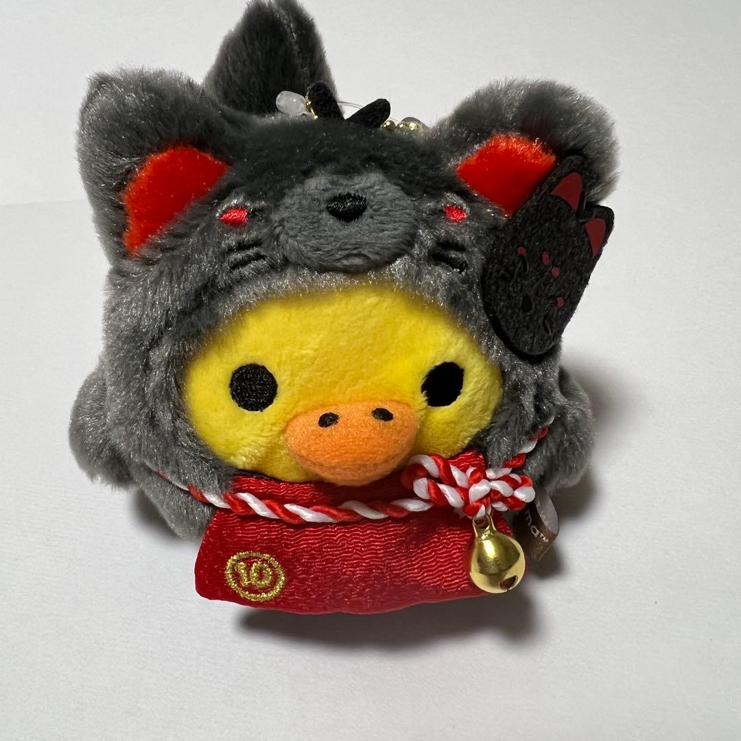 キイロイトリ 黒狐　ぶらさげぬいぐるみ 京都四条河原町店 限定