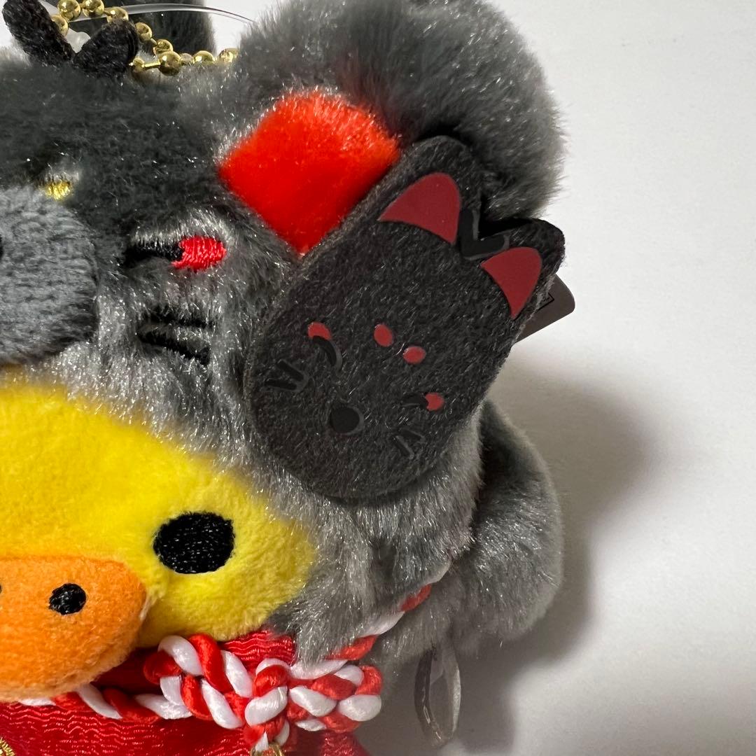 キイロイトリ 黒狐　ぶらさげぬいぐるみ 京都四条河原町店 限定