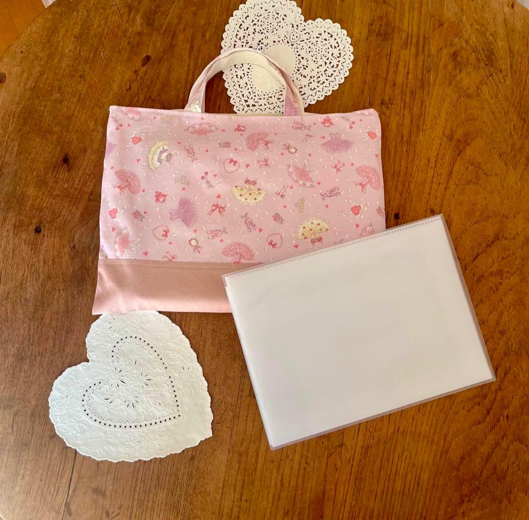 入園入学3点セット♡レッスンバッグ　体操服入れ上靴入れ　ゆめかわ♡女の子♡ピンク