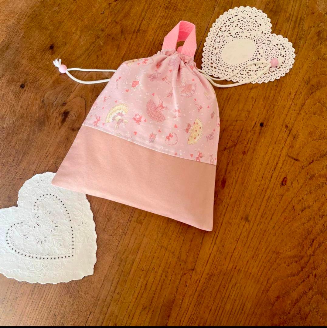 入園入学3点セット♡レッスンバッグ　体操服入れ上靴入れ　ゆめかわ♡女の子♡ピンク