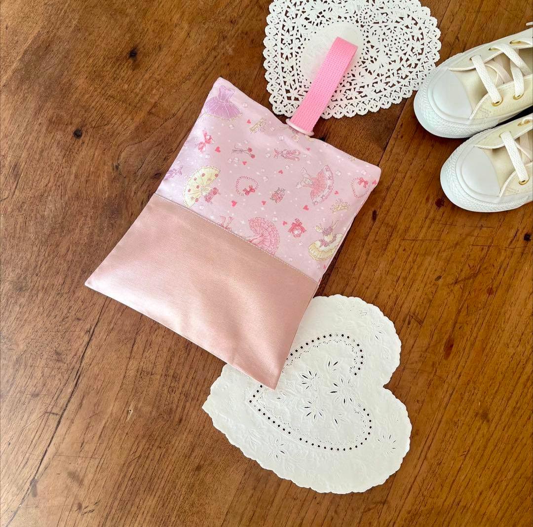 入園入学3点セット♡レッスンバッグ　体操服入れ上靴入れ　ゆめかわ♡女の子♡ピンク