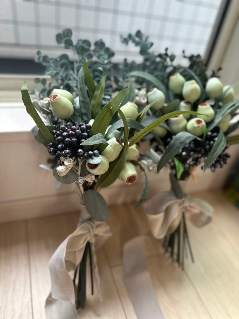 ウェディングブーケ 2点 アーティフィシャルフラワー