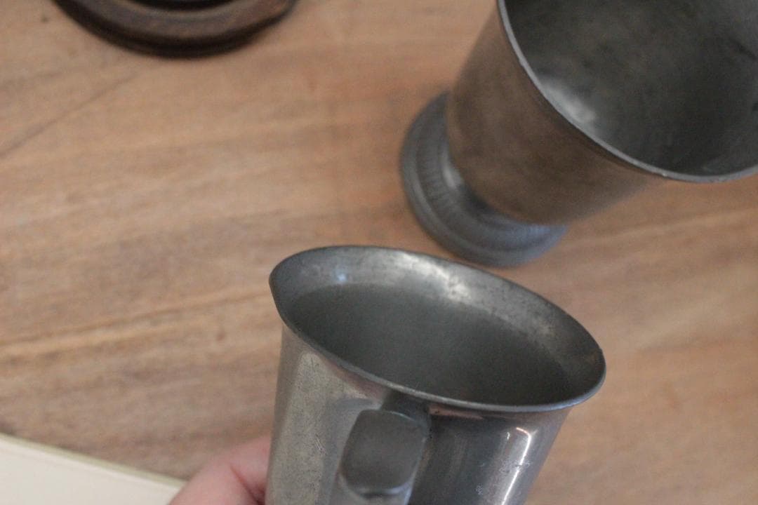 étain エタンティーカップ/フランスアンティーク・無骨