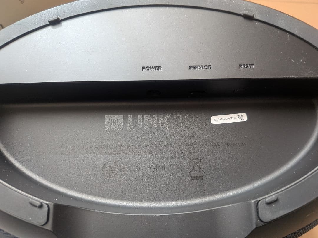 JBL LINK 300 スマートスピーカー（Google アシスタント）