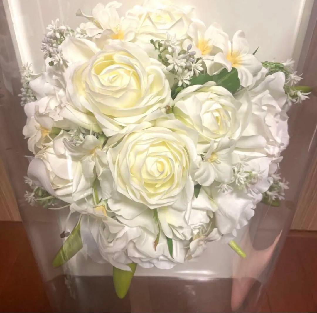 ウェディングブーケ　花束　ブートニア　花嫁　結婚式　前撮り