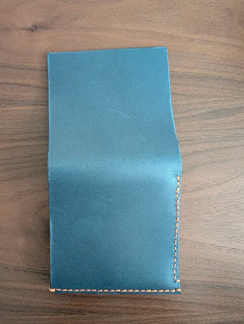 ​【本革ハンドメイド】お札を折らない2つ折り財布 コンパクトウォレット栃木レザー