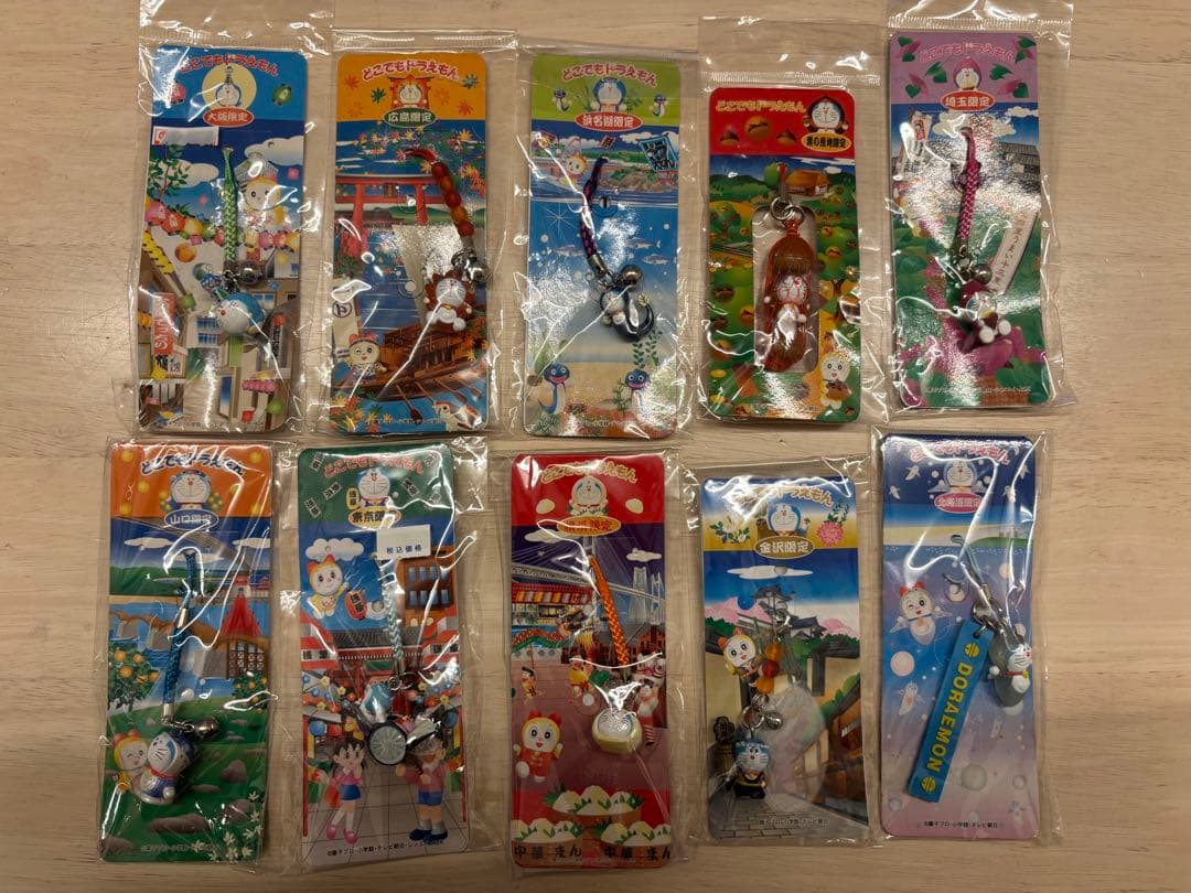 どこでもドラえもん 根付けストラップ 112個 まとめ売り