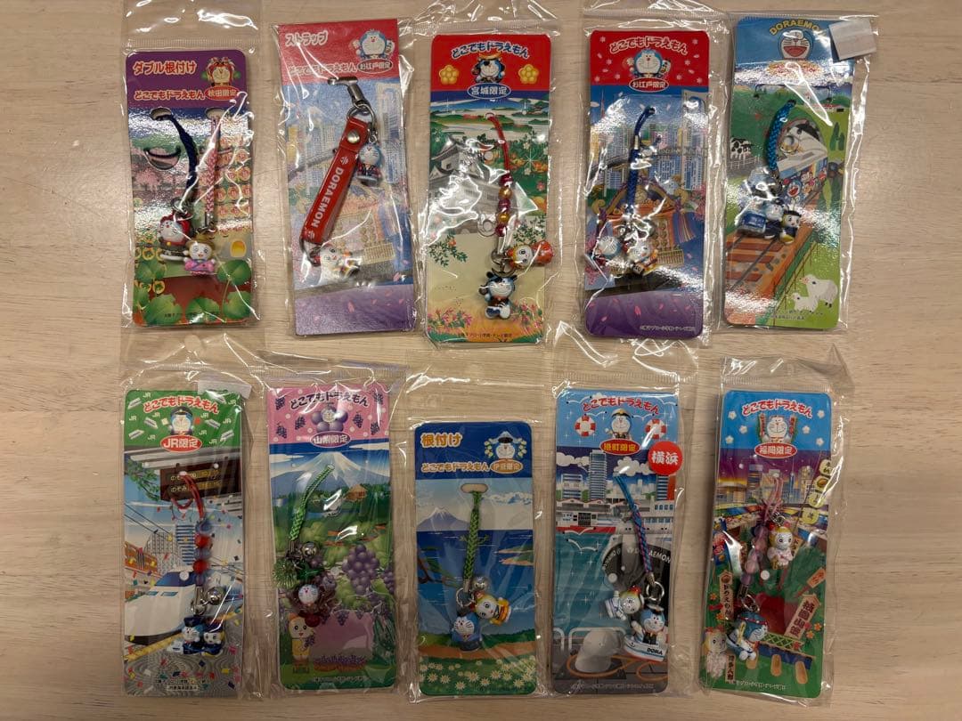 どこでもドラえもん 根付けストラップ 112個 まとめ売り
