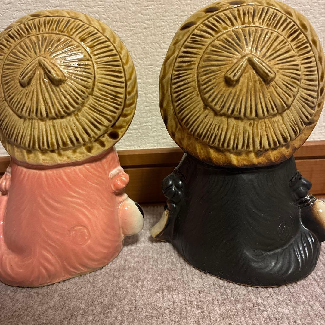 信楽焼　ペアたぬき