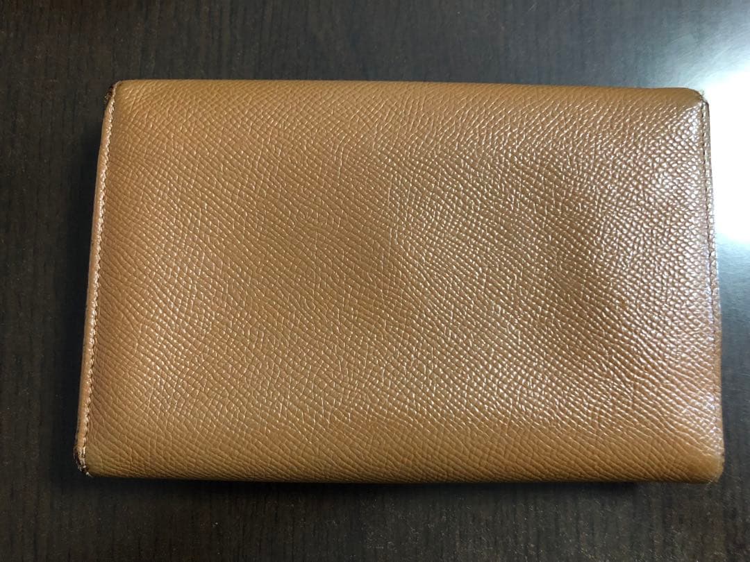 美品ブルガリBVLGARIブラウンレザー三つ折り財布