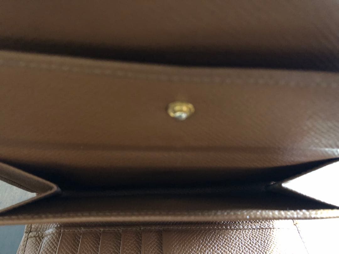 美品ブルガリBVLGARIブラウンレザー三つ折り財布