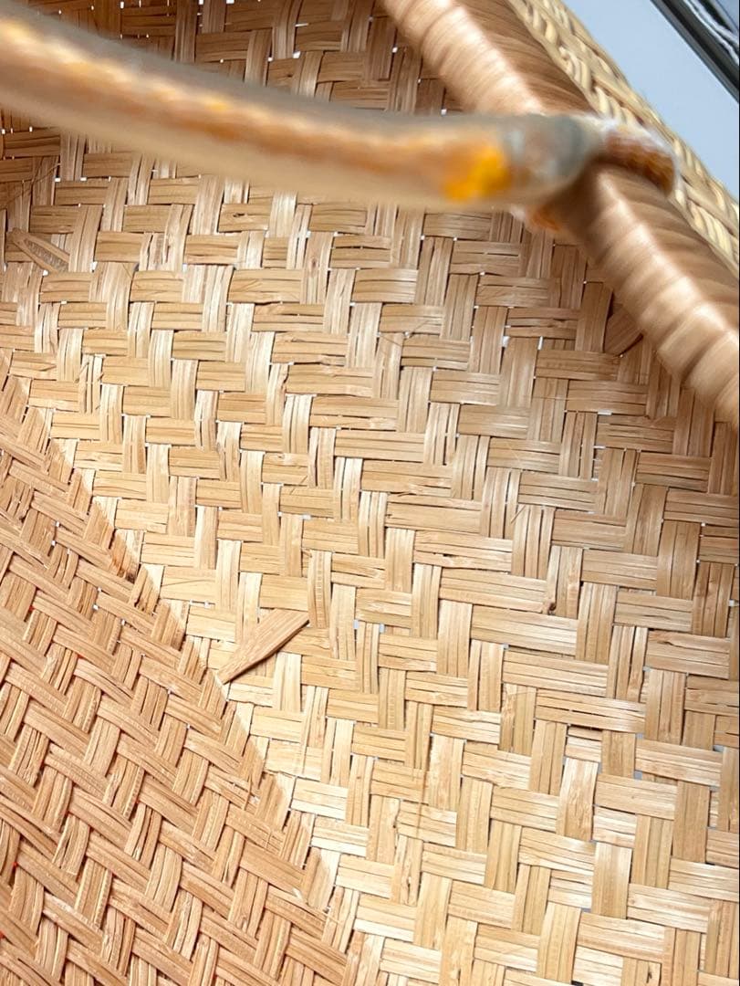 市場カゴ　超特大すず竹 尺六寸 中古品