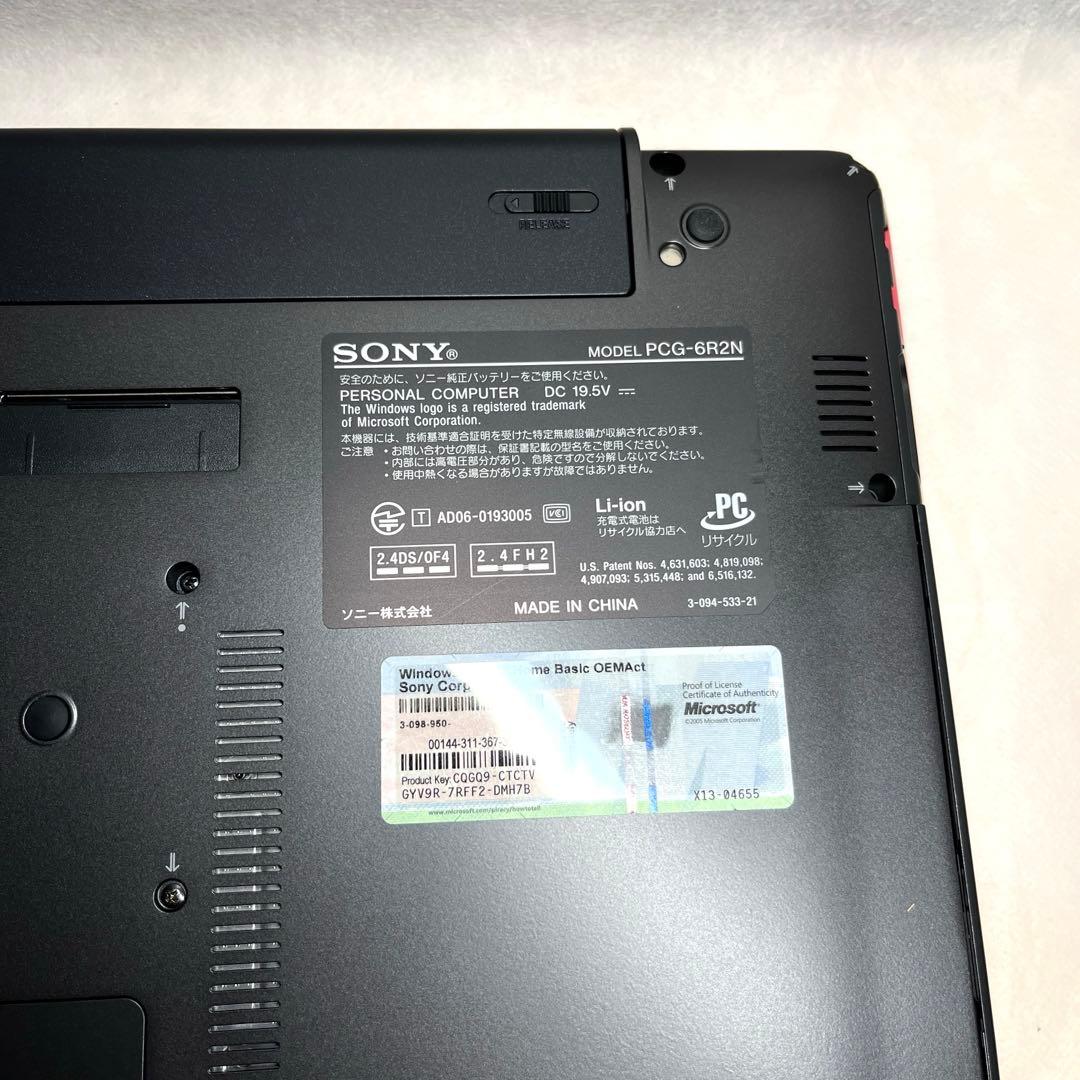 【動作確認済】SONY VAIO PCG-6R2N ノート型パソコン