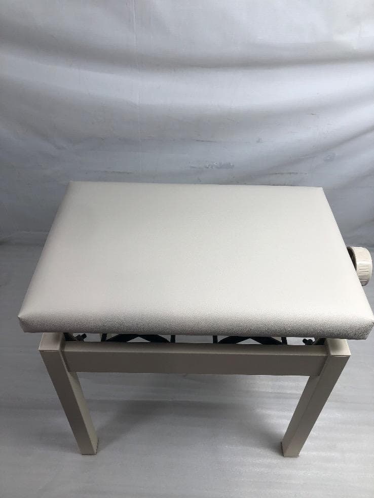 ※83256※KAWAI　ピアノ椅子（ホワイト）★送料無料