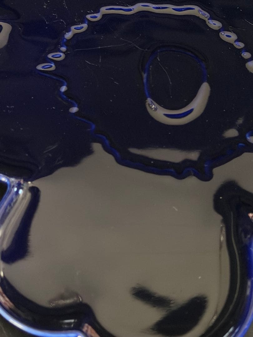 箱無　マリメッコ　L 特大　ウニッコ　サービングプレート　濃い　ブルー紺