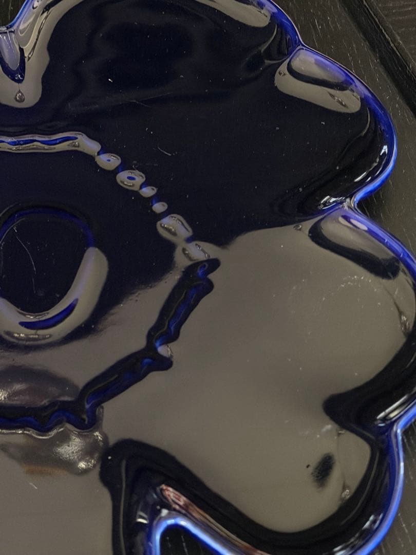 箱無　マリメッコ　L 特大　ウニッコ　サービングプレート　濃い　ブルー紺