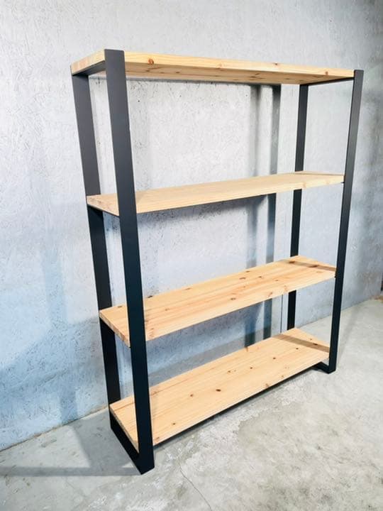 棚 ラック アイアン家具 シェルフ 無垢板 杉板