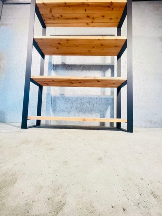 棚 ラック アイアン家具 シェルフ 無垢板 杉板