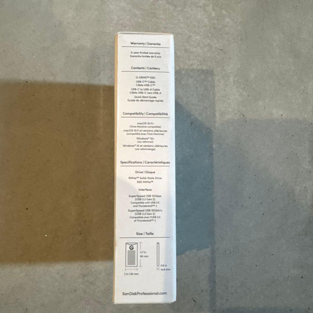 サンディスク G-DRIVE SSD 4TB ポータブル 外付け