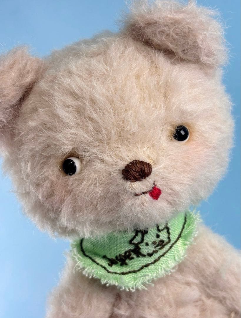 クッキーカラー仔犬 アーティストベア 海外作家様 ハンドメイド ぬいぐるみ 置物