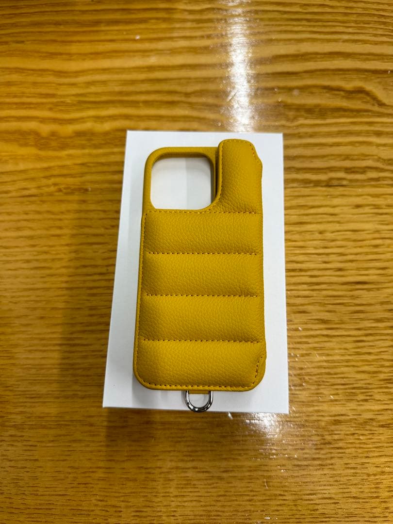 DEMIUイエロー スマホケース カードポケット付き