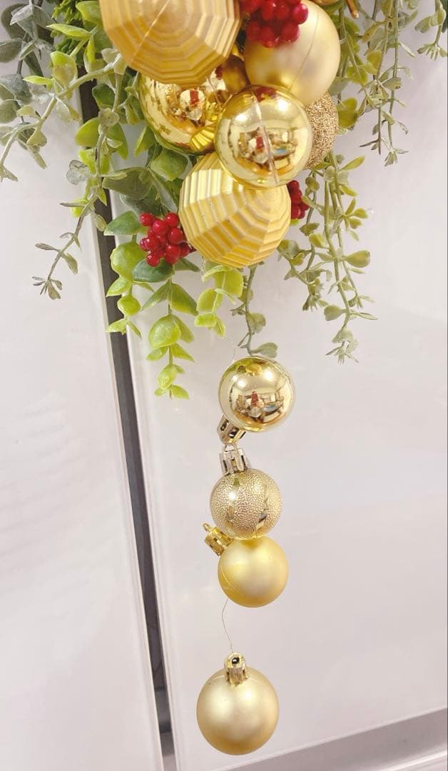 ✴︎豪華クリスマススワッグ✴︎クリスマスリース　玄関リース　フラワーリース　造花