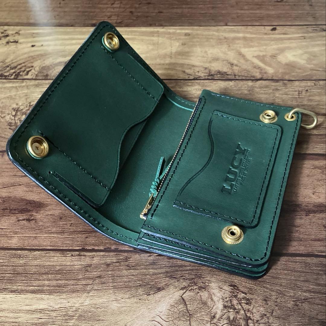 【BMX様ご確認用】ミドルトラッカーウォレット【お札を折らずに収納】