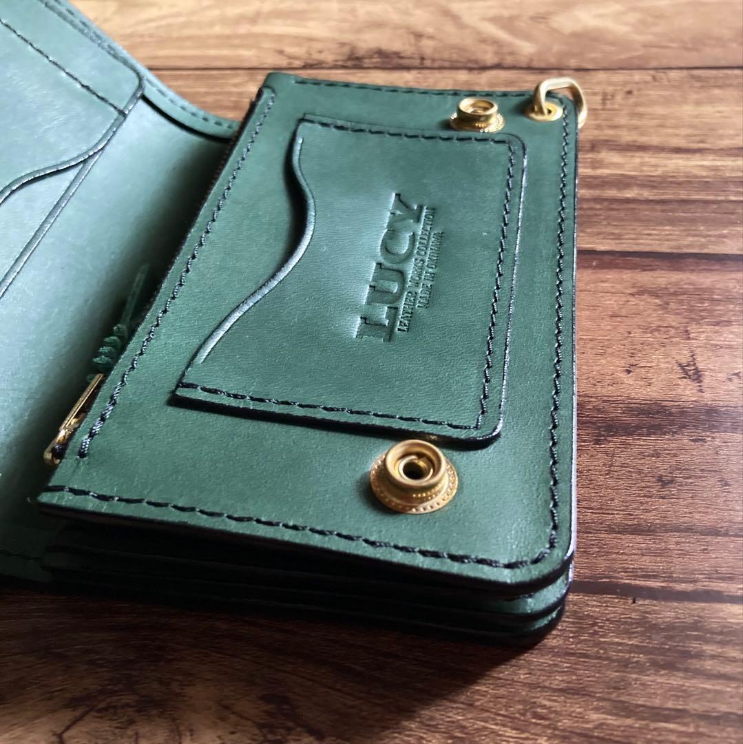 【BMX様ご確認用】ミドルトラッカーウォレット【お札を折らずに収納】