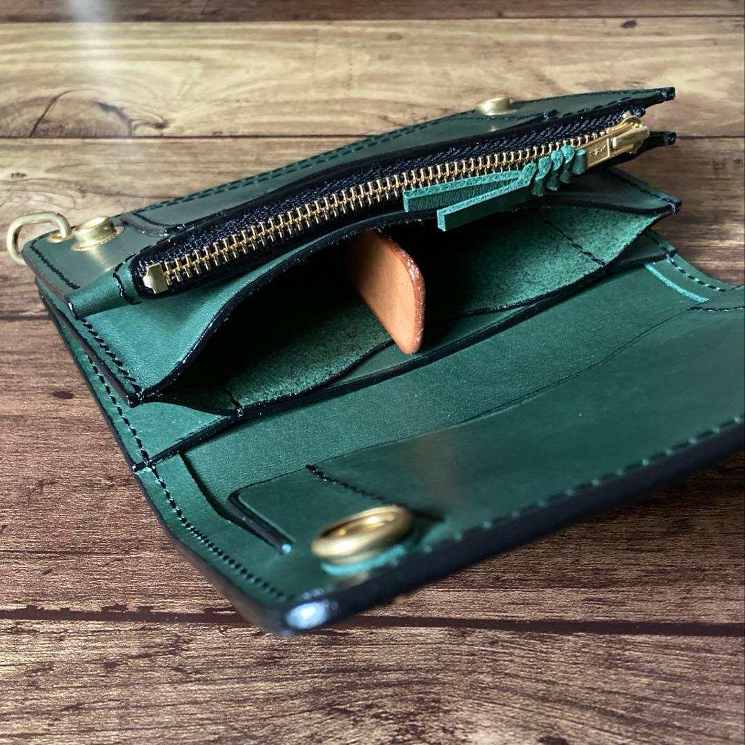 【BMX様ご確認用】ミドルトラッカーウォレット【お札を折らずに収納】