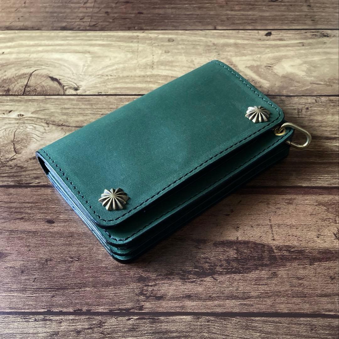 【BMX様ご確認用】ミドルトラッカーウォレット【お札を折らずに収納】