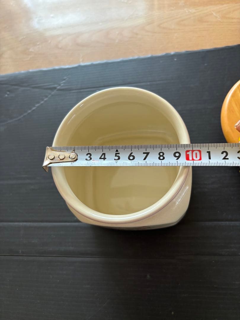 旧イマン ビビアンピンク　木蓋陶器キャニスター