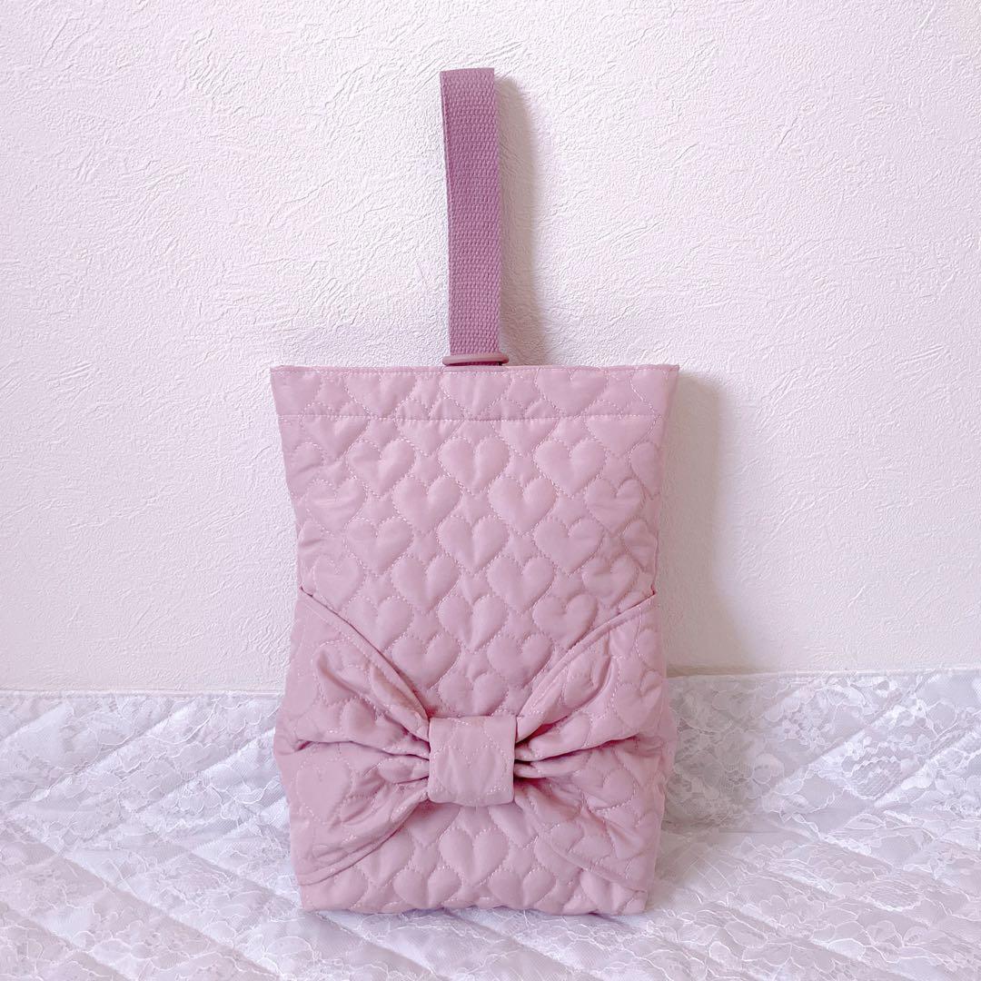 訳あり‼︎レッスンバッグ.体操服入れ.上靴袋3点セット♡ハート柄キルティング
